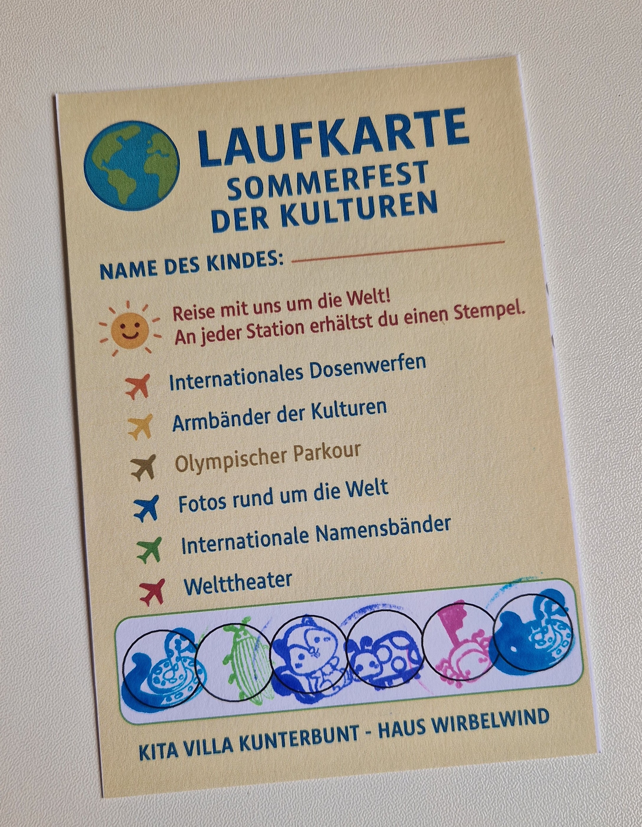 Sommerfest Laufkarte