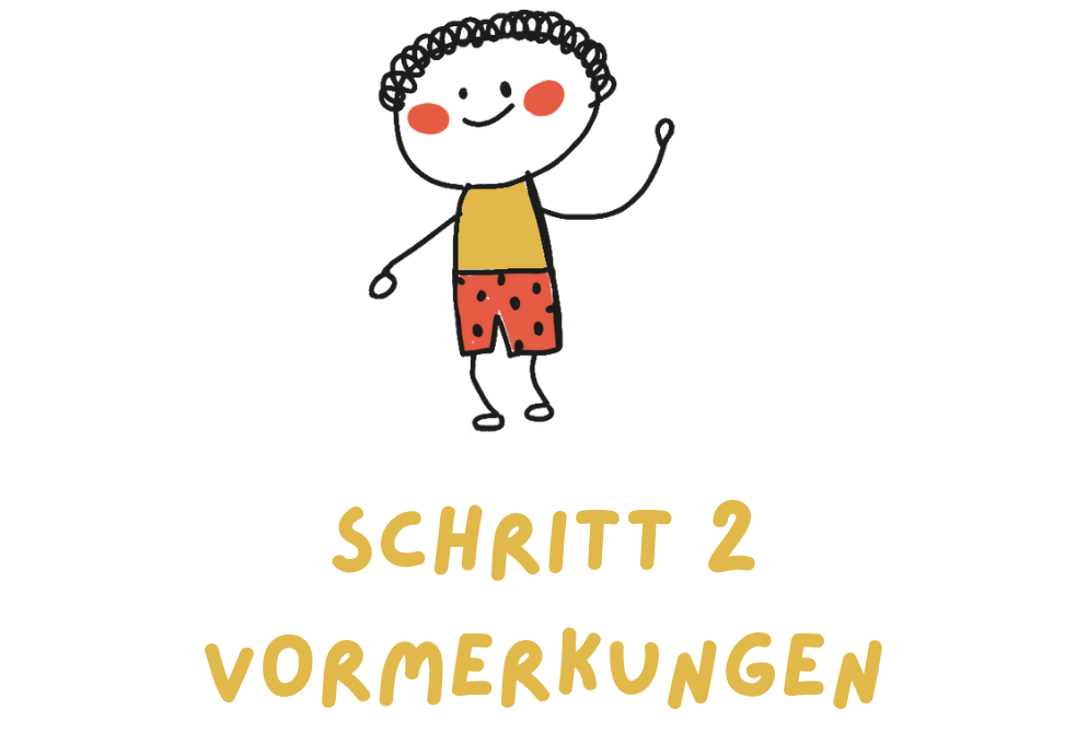 Schritt 2 Vormerkungen