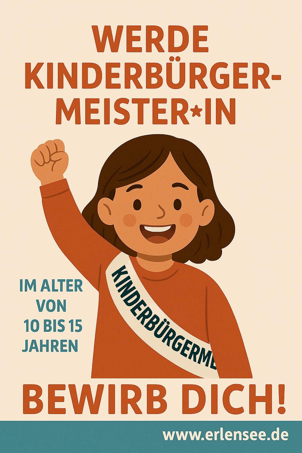 Werbeplakat zum Kinderbürgermeister
