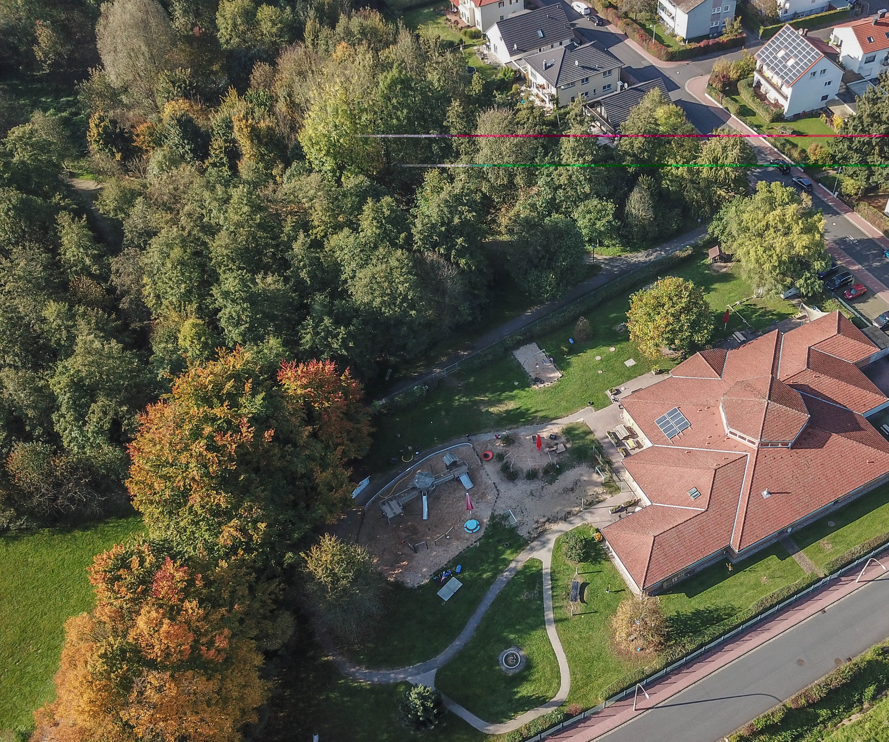 Luftaufnahme von der KiTa Sandweg