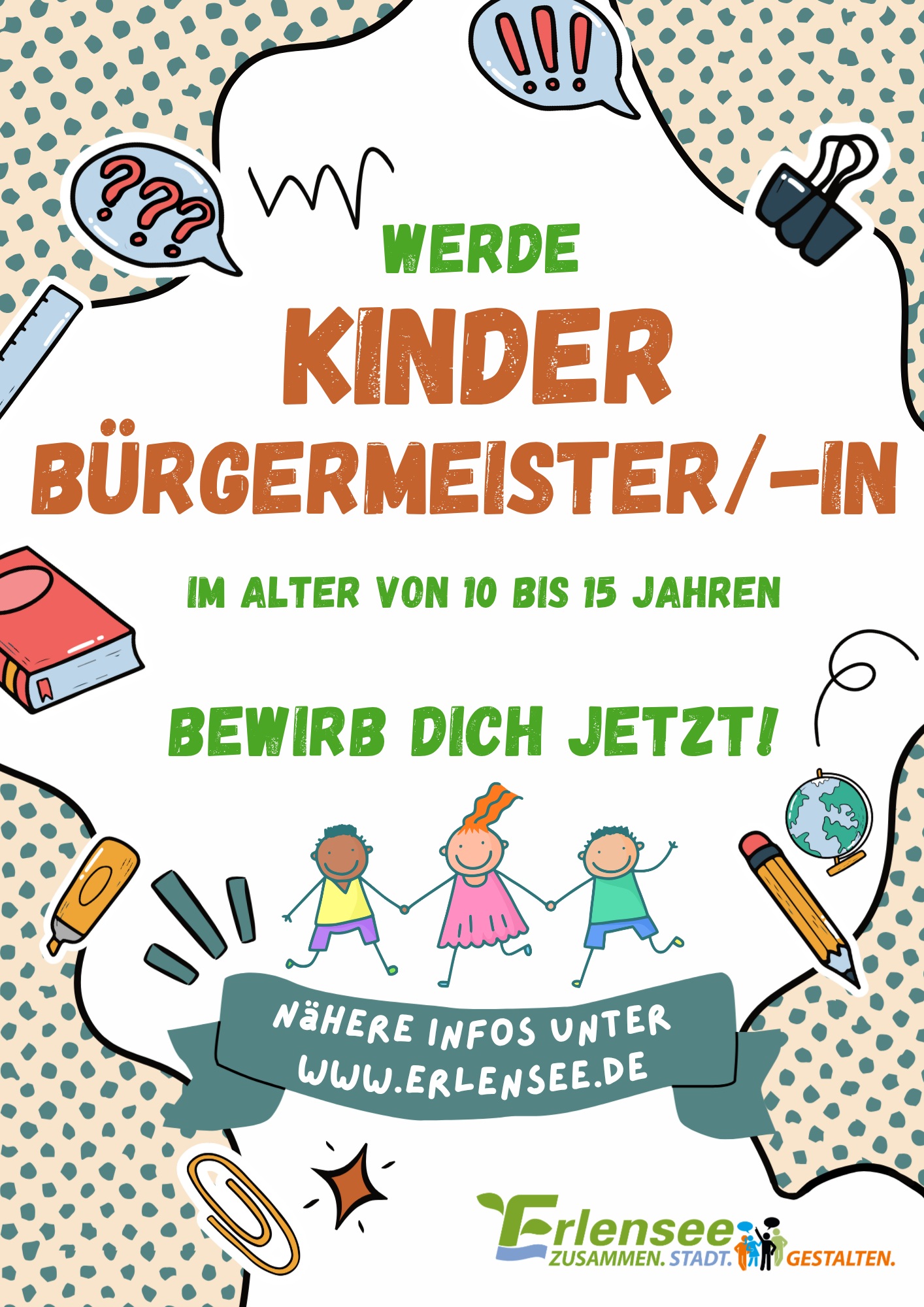 Plakat zur Kinderbürgermeister/in -Wahl