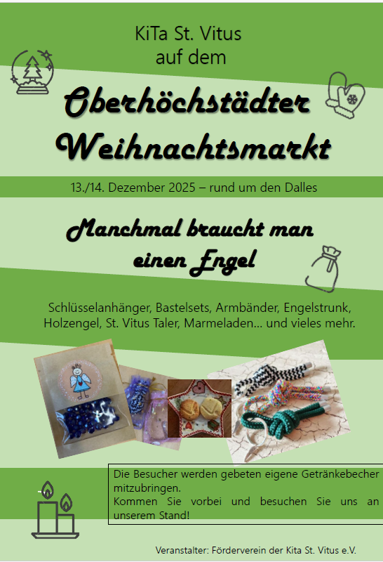 Kita St. Vitus auf dem Oberhoechstaedter Weihnachtsmarkt rund um den Dalles am 13.+14.12.2025