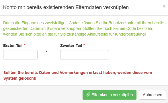 Verknüpfung Eingabe
