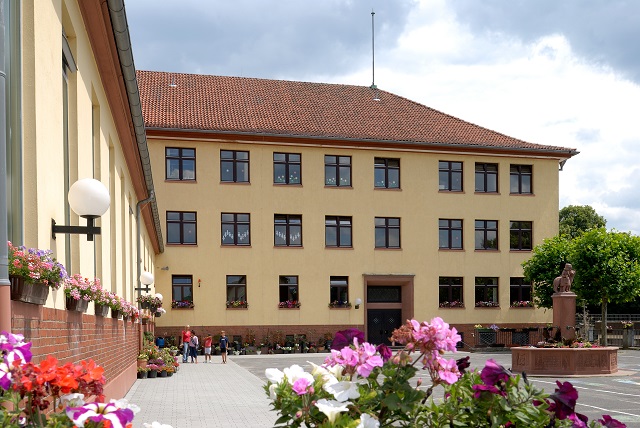 Bild des Außenbereichs der Pestalozzi-Schule Hofheim