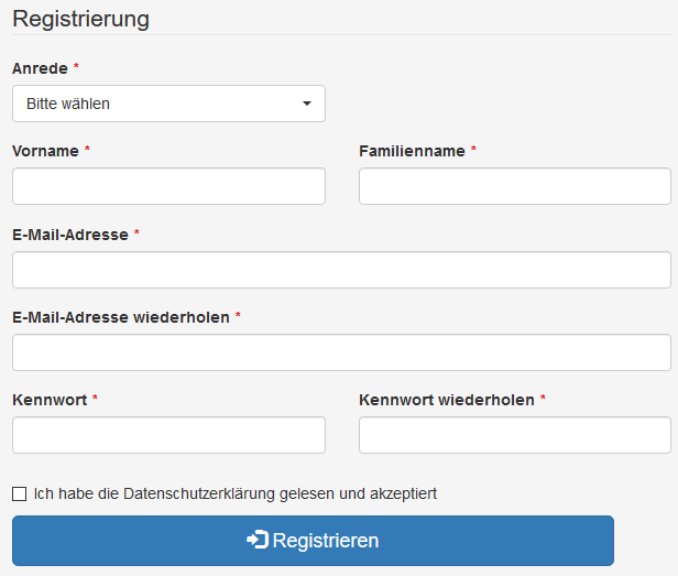 Registrierung